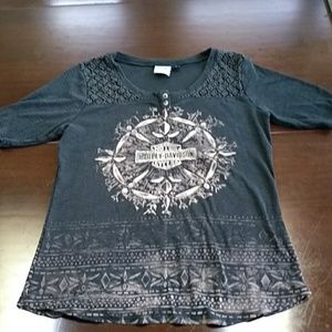 Harley Davidson women's short sleeve shirt sz M